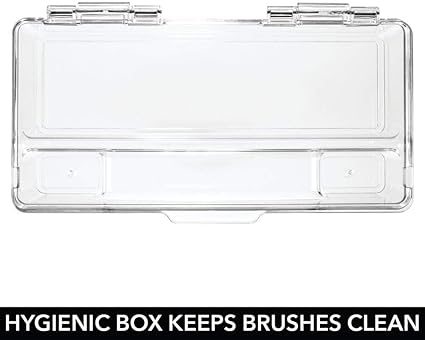 Amazon Com Mdesign Plastic Toothbrush Holder Storage Organizer Bin For Bathroom Vanity Cabinet Closet Drawer Holds Electric Toothbrush Toothpaste Dental Floss Teeth Whitening Strips Hinged Lid Clear Home Kitchen