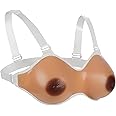 IVITA Strap on Silicone Breast Form Fake Boobs with Shoulder Strap False Breast for Mastectomy Prosthesis Crossdresser
