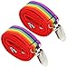Resinta 2 Pack Mitten Clips Adjustable Kids Gloves Mitten Clips,24-48 Inches (Rainbow)