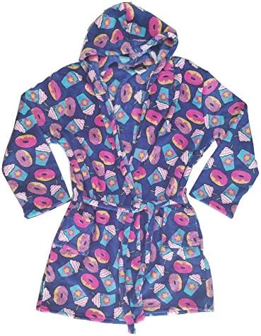 Confetti and Friends Kid's Fuzzy Plush Printed Robe with Hood