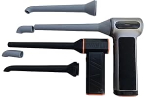 ZylonPulse Air Duster Nozzle Compatible with WolfBox MF50 MF200, Long Reach Flexible Side Blowing Attachment, Carbon Fiber Re