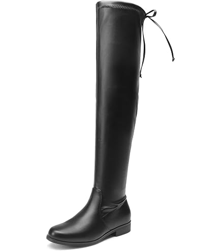 Bottes Cuissardes Noires Néoprène Extensible Sur Le Genou - Taille UK 3 (36), Talon Aiguille Très Haut - Neuf Sans Boîte