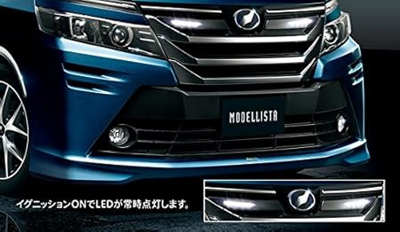 Amazon フロントバンパー ヴォクシー Zrr80 85g ヴォクシー ハイブリッド Zwr80g V Xグレード Modellista Version Zero フォグランプ装着車 メーカー塗装 ブラッキッシュアゲハガラスフレーク D22 C1 フロントバンパー 車 バイク