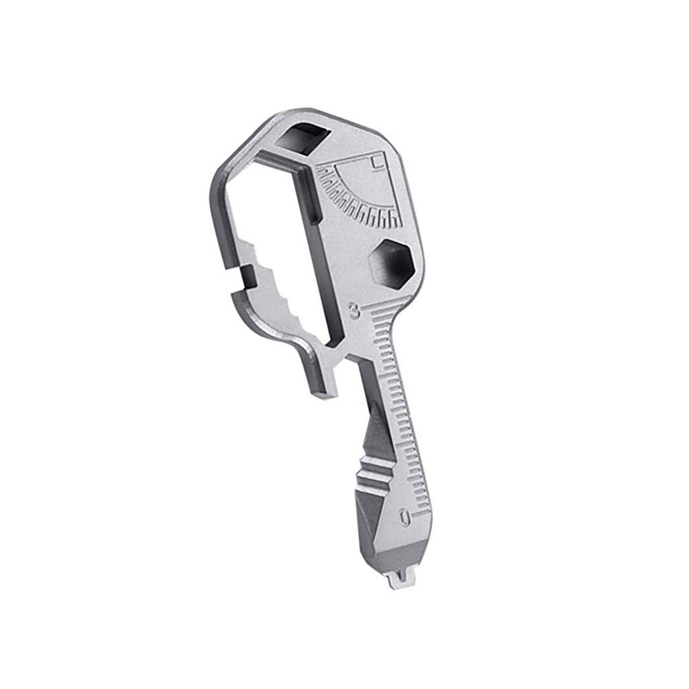 Key Tool Utility Multi Function Keychain Outdoor Survival Home Repair Screwdriver Hex Bit Driver Bottle Opener Drill Drive Cut Wire Tool Angle Measure Box Opener Stripping Close Wrench Ruler