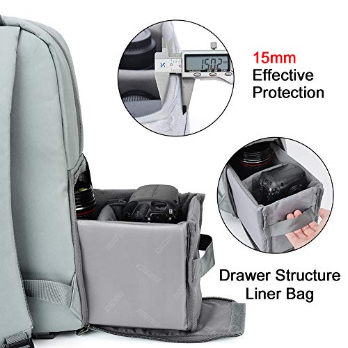 CADeN DSLR SLR Camera Bag Backpack with 14" Laptop Compartment Water