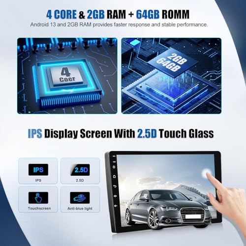 SIXWIN 2GB+64GB Android 15 Car Radio for Renault Clio 3 2005-2017 with Carplay/Android Auto Wireless, Clio Radio 3 Touch Screen 9 Inch Car with WiFi GPS Mirror Link Bluetooth FM/RDS EQ