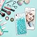 Maxdara iPhone 6 6s 7 8 Case, iPhone 6 6s 7 8 Glitter Case with Screen Protector Girls Women Liquid Floating Bling Sparkle Luxury Pretty Protective Case for iPhone 6 6s 7 8 4.7 inches (Teal)