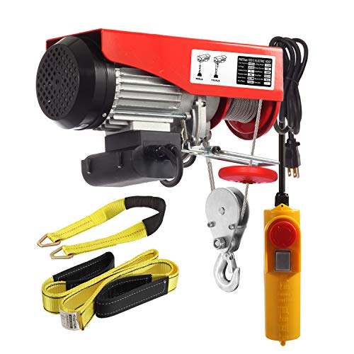 Partsam 1320 lbs Lift Electric Hoist Crane Remote Control Power System ...