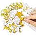 50 ft Twinkle Star Paper Silver & Gold Garland Bunting Banner Hanging Glittery Decoration, Decor for Birthday Party Baby Shower Christmas Weddings Christenings Barbecue Fetes Gard - 6 Pack
