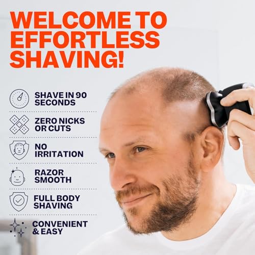 Freebird Electric Head & Body Hair Shaver - Mens Cordless Waterproof Razor with Rotary Blades (FlexSeries Pro, Shaver Kit)