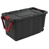 Sterilite Tote IND Wheeled Black 40GA 14699002