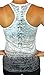 Shine Athletica Women's Fierce Ombre Burnout Racerback Tank Top L Black