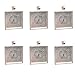 Dcatcher 24 PCS Bezel Pendant Trays Square Cabochon Settings Trays Pendant Blanks, Silver (Silver)