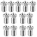 AUSTOR 13 Pieces Stainless Steel 3D Printer Nozzles 0.2 mm, 0.4 mm, 0.6 mm, 0.8 mm, 1.0 mm Extruder Nozzle Print Head for E3D Makerbot