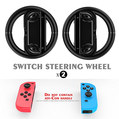 GameWill-Joy-Con-Wheel-For-Nintendo-controllernot-included-Nintendo-controller-Black-Set-of-2