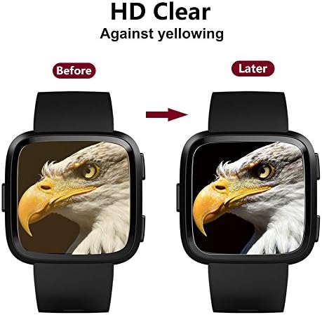 Fitbit VERS Screen Protector, [Value Pack][7-Pack] BlingFilm Full Coverage Screen Protector for Fitbit VERS HD Clear Anti-Bubble Film, for Girls, Women, Men, Boys