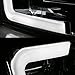 AKKON - For 2009-2018 Dodge RAM 1500 2500 3500 LED Daytime Running Light Bar Projector Headlights Chrome Housing Clear Lens Set