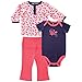 Yoga Sprout Long Sleeve Tee Top, Pants, and Bodysuit Set, Paisley, 6-9 Months
