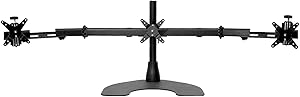 Ergotech Triple LCD Monitor Desk Mount Stand with Telescopic Wings/3 Screens up to 27"