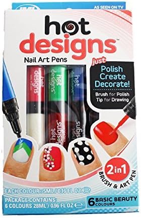 Nail Art Polish Set Decoration Varnish Tips Pen JML Hot Designs Basic Beauty In A Box by Chancery