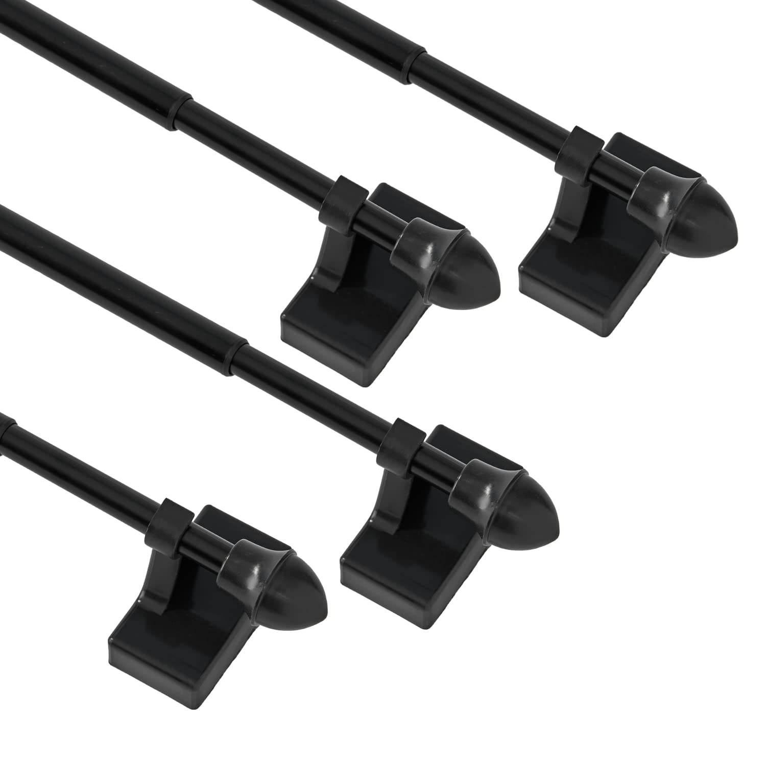 Photo 1 of BOOM JOG Magnetic Curtain Rods for Metal Doors?No Tools Required,Multi-Use Adjustable Appliance for Windows Iron Steel Places?16-28 Inch?4 Pack,Black