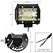 LED Pods Light Bar 4 Inch, 140W 12000LM White Light Work Driving Fog Off Road Light, Waterproof LED Cubes Light with Spot Flood Combo Beam for Truck Jeep ATV UTV SUV Boat, 2 Pack