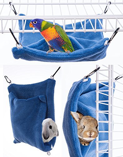 Small Pet Pocket Hammock – Made in the USA (Blue, Large) - Thumbnail 4