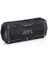 SoundFit Plus Water-Resistant Bluetooth Speaker - Portable Outdoor Wireless Sound System - Features Powerful Bass and Clear Treble - Hands-Free with Built-In Microphone - Dust and Shock Resistant