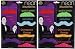 Mustache Party Pack - 12 Neon Color Fake Mustaches Moustaches