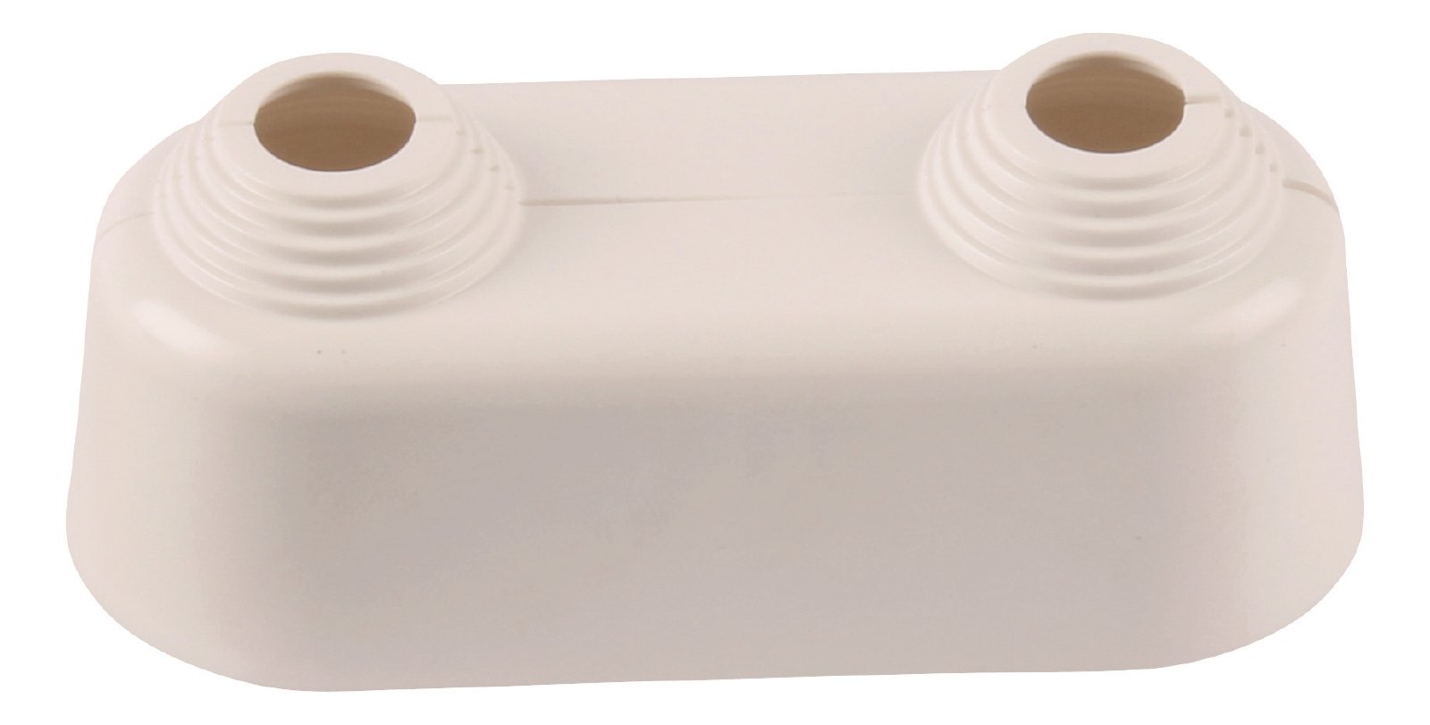 Sanitop-Wingenroth Double Pipe Cover Plate, Set of 1, White, 27009 0