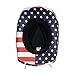 USA American Flag Straw Cowboy Hat w/ Shapeable Brim, Red, White, Navy Blue