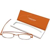 IF Compact Lenses Readers Slim Flat-Folding Unisex Reading Glasses - Cinnamon, "+1.5"""