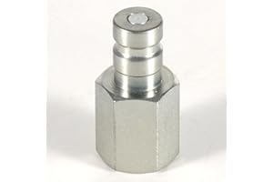 ENRAND PD342 Series PD Steel Test Port and Diagnostic Equipment Quick Nipple with Female Pipe Thread, 1/8" Body Size, 1/4"-18 NPTF Thread Size, 1.63" Length