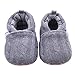 Beeliss Baby Girls Loafers Knitted Crib Shoes (Grey, 6-12 Months)
