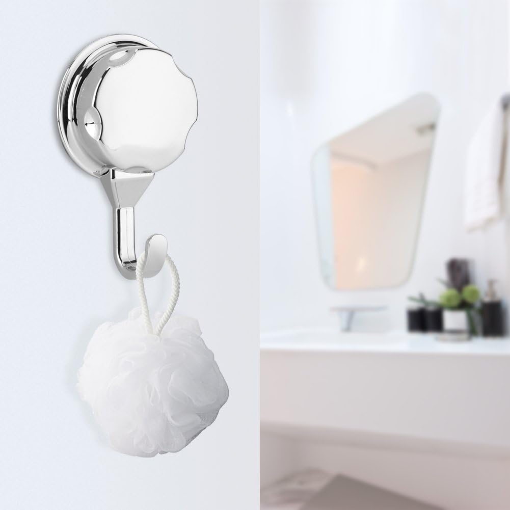 ViaGasaFamido 3Pcs Vacuum Suction Cup Hook Wall Mount Heavy Duty Hooks ABS Plastic Strong Adsorption Hooks Punch-Free Damage Hooks for Towels Bags Clothes Kitchen Tools and Bathroom Accessories - Image 4
