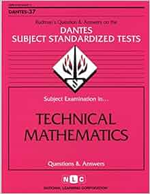 Dsst Technical Mathematics Passbooks Dantes Subject