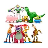 ToysOutletUSA Toy Story Figures Play Set Collectible 9 Pcs Size 4 to 8 cm + 1 Bonus Stickers - Ideal Cupcake Toppers Party Favors Decorations
