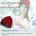 Rotibox Unisex Adult Bluetooth Beanie Hat Trendy Soft Warm Audio Cap Musicphone with Wireless Headphone Headset Speaker Mic Hands-free for Winter Outdoor Sport Skiing Snowboard,Christmas Gift - Red