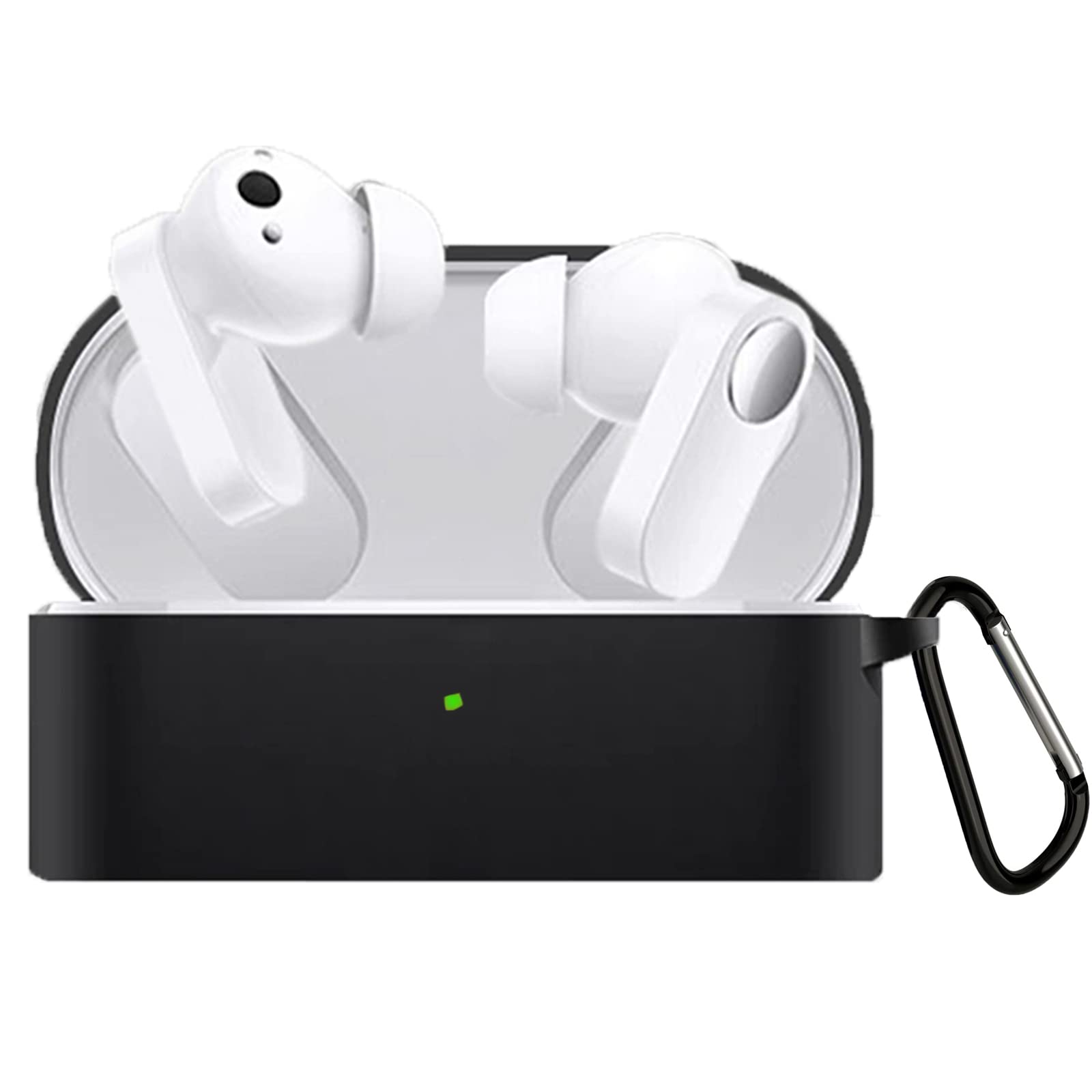 Compatible with OnePlus Nord Buds Case, onetuo Silicone Case Cover Easy Carrying Protective Case Cover Compatible with OnePlus Nord Buds (Black)