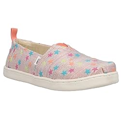 TOMS Kids Girls Alpargata Coral Slip On Flats