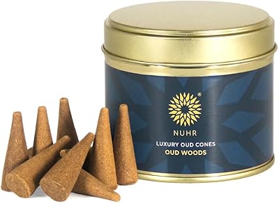 NUHR Incense Cones Oud Woods - 20 Natural Agarwood Scented Cones