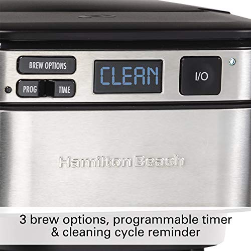 Hamilton Beach 46310 Programmable Coffee Maker, 12 Cups, Black (Renewed