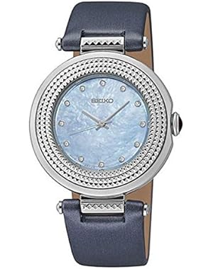 Seiko SRZ411 32mm Stainless Steel Case Blue Leather Hardlex (used for Seiko only) Women's Watch