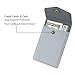 FRIFUN card holder for back of phone with snap Ultra-Slim Self Adhesive Phone Wallet Stick on Cell Phone Android All Smartphones RFID Blocking Sleeve Covers Credit Cards and Cash (Gray)