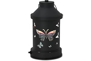 Eandisom Candle Warmer Lamp Timer- Butterfly Candle Warmer lanterns Vintage for Jar Candles Compatible with Candle Large Jar Metal Candle Lamps