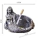 Gedengni Vintage Ashtrays Mermaid Figurines - Retro Mermaid Ash Tray Friends Gifts Creative Personality Trend Ash Tray Decoration Ornament for Wedding Statue Woman Cigar Ashtray (Silver)