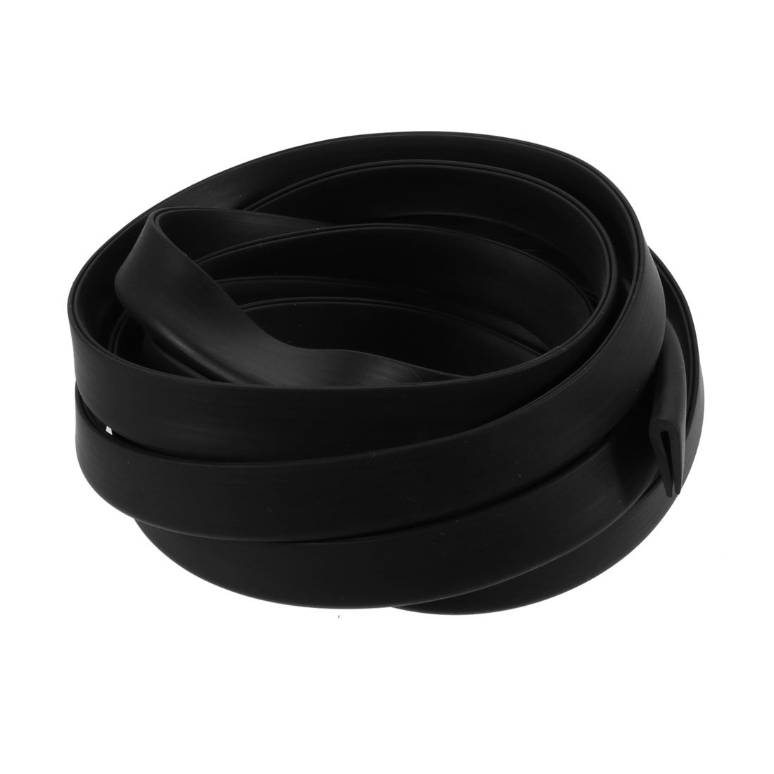 sourcingmap 2M Long 1mm Groove Wide 13mm Height Rubber Hollow Air Sealed Seal Strip Black
