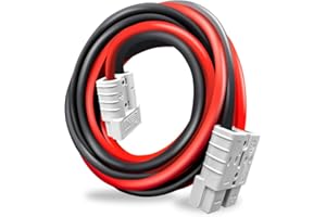 Uddick 50A Connector Plug with 8AWG Wire, Quick Connection to Battery Harness, Forklift Plug Wire, one Pair of Fixed Power Forklift connectors (3M/118.11in)