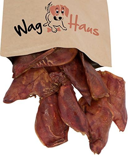 Pig Ear Chews for Puppies - Hand-Inspected Half Cut Pig Ears for Small - Medium Dogs, Long Lasting Dog Chews in Re-sealable Bag, 28 count