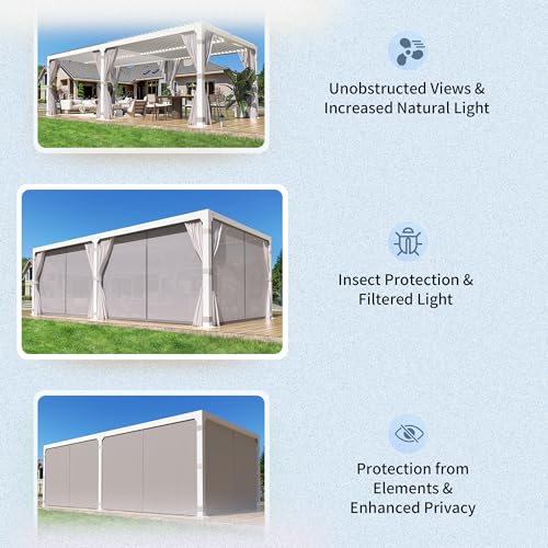 YOLENY 10x20 Louvered Pergola Review: Adjustable Waterproof Roof with Curtains image 23